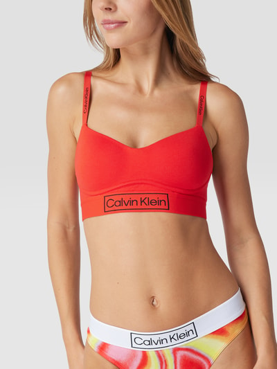 Calvin Klein Underwear Bralette met labeldetails Donkeroranje - 3