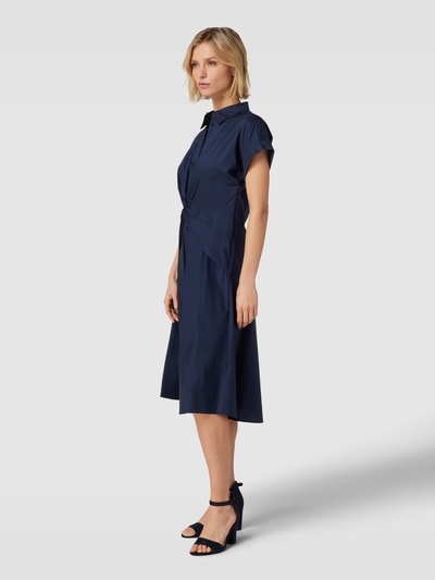 Lauren Ralph Lauren Hemdblusenkleid mit Drapierung Modell 'CIAN' Marine 4