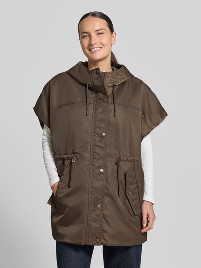 Weekend Max Mara oversized bodywarmer met capuchon model 'ORIGANO' Kaki - 4