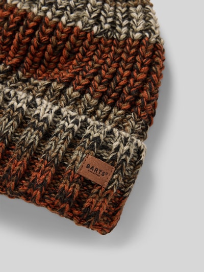 Barts Beanie met labeldetail, model 'AKOTAN' Oranje - 2