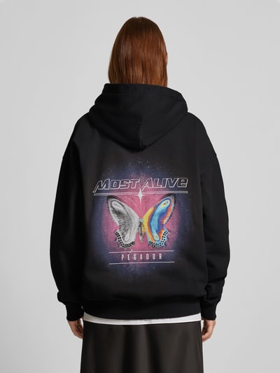 Pegador Oversized hoodie met labelprint, model 'NENA' Zwart - 5