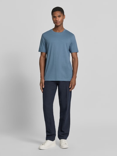 s.Oliver RED LABEL Regular Fit T-Shirt aus reiner Baumwolle Rauchblau 1