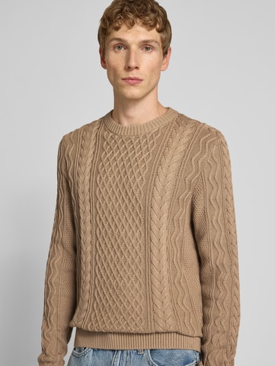 Tommy Jeans Regular Fit Strickpullover aus reiner Baumwolle Beige 3