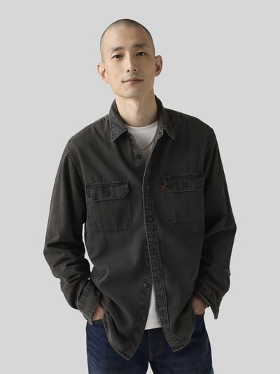 Levi's® Relaxed Fit Jeanshemd aus reiner Baumwolle Black 1