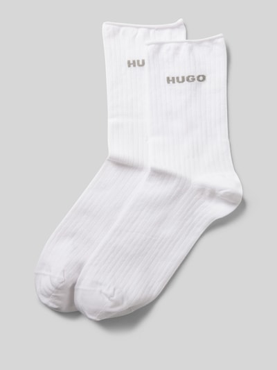 HUGO Socken mit Label-Detail im 2er-Pack Weiss 1