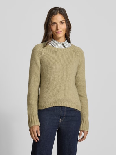 Hemisphere Gebreide pullover van kasjmiermix met ronde hals Rietgroen - 4