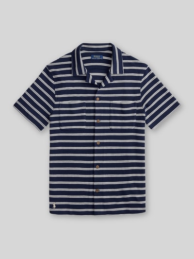 Polo Ralph Lauren Regular Fit Freizeithemd aus Baumwoll-Mix mit Lochmuster-Streifen Marine 2