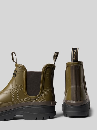 Barbour Stiefel mit Label-Detail Modell 'BREACON CHELSEA WELLY' Oliv 2