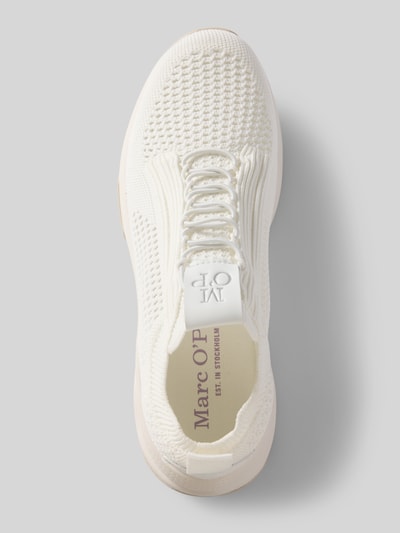 Produktfoto, Sneaker mit Logo Detail Modell 'LIV' von Marc O'Polo, Optik: Unifarben, Logo-Applikation, runde Schuhspitze, flache Absatzform, Schnürung, strukturierte Oberfläche