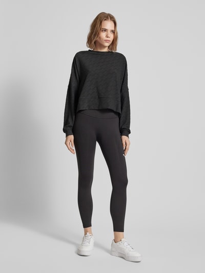 PUMA PERFORMANCE Cropped Sweatshirt mit Strukturmuster Black 1