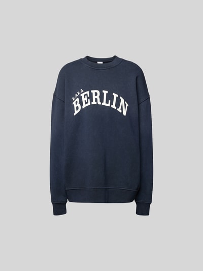 Lala Berlin Oversized Sweatshirt aus Baumwolle Dunkelgrau 1