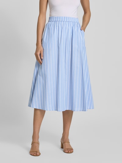 My Essential Wardrobe Spódnica midi z elastycznym pasem model ‘Kiona’ Jasnoniebieski 4