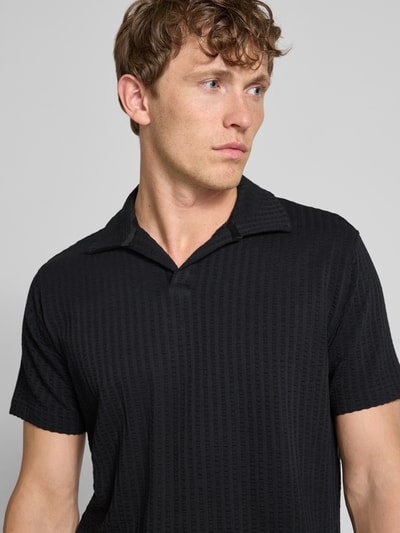SELECTED HOMME Regular fit poloshirt van katoenmix Zwart - 3