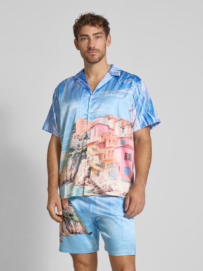 CARLO COLUCCI Oversized Freizeithemd mit Knopfleiste Multi Stylebop 4