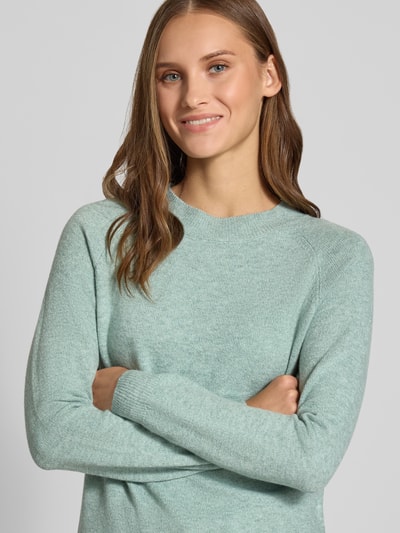 ONLY Regular Fit Pullover mit Rundhalsausschnitt Modell 'RICA' Schilf Melange 3