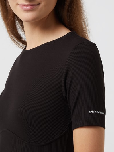 Calvin Klein Jeans T-Shirt mit Logo-Print  Black 3