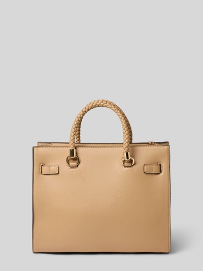 Liu Jo White Handtasche mit Label-Applikation Modell 'MANHATTAN' Hellbraun 4