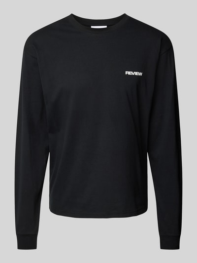 REVIEW Longsleeve mit Label-Print Black 2