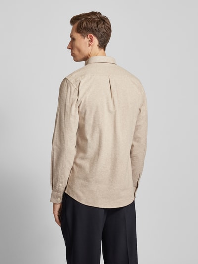 Lindbergh Freizeithemd mit Button-Down-Kragen Sand 5