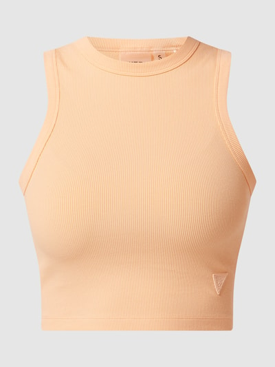 Guess Crop Top mit Label-Patch Apricot 2