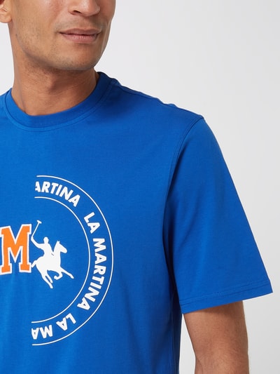 La Martina T-shirt met borduursel van La Martina x Family First Milano  Koningsblauw - 3