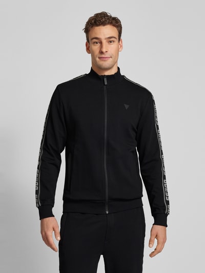 Guess Activewear Sweatjack met labeldetail, model 'ARLO' Zwart - 4