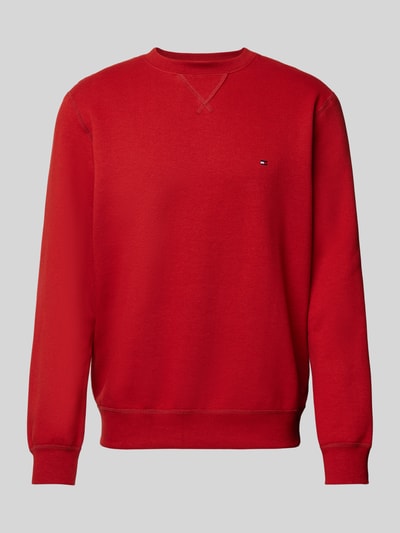 Tommy Hilfiger Sweatshirt mit Label-Stitching Dunkelrot 2