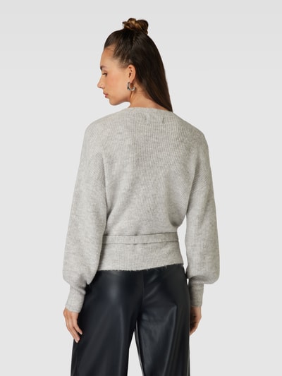 PIECES Cardigan in Wickel-Optik Modell 'ELLEN' Hellgrau Melange 5
