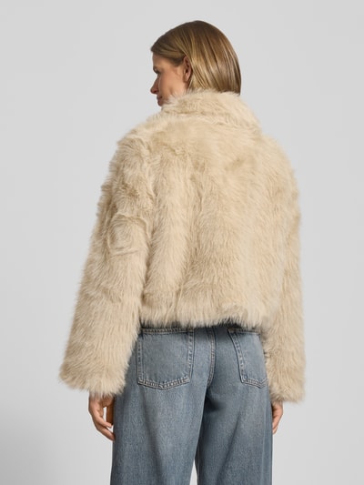 Only Kurtka z imitacji futra o kroju regular fit z wykładanym kołnierzem model ‘MANNY’ Écru 5