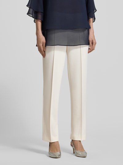 Vera Mont Slim fit stoffen broek met paspelzakken Offwhite - 4