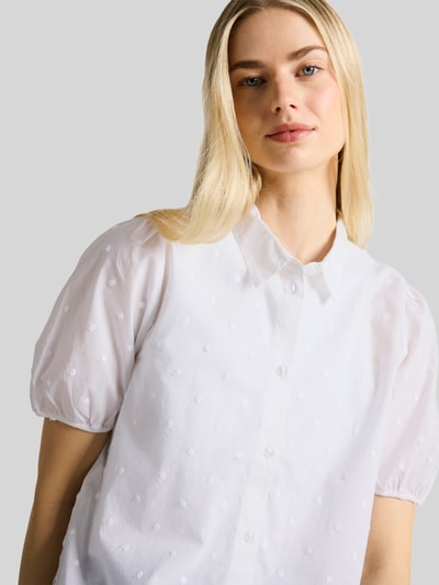 Tom Tailor Denim Regular Fit Bluse mit Stickerei Weiss 3