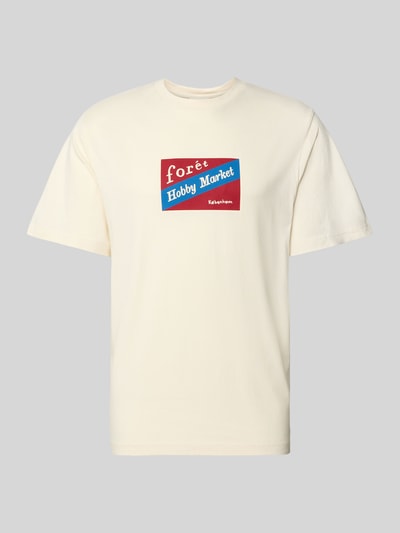 Forét T-shirt z wełny Escorial z nadrukiem z motywem model ‘HOBBY’ Złamany biały 2