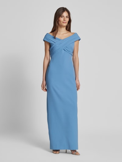 Lauren Ralph Lauren Abendkleid mit gelegten Falten Modell 'IRENE' Hellblau 4