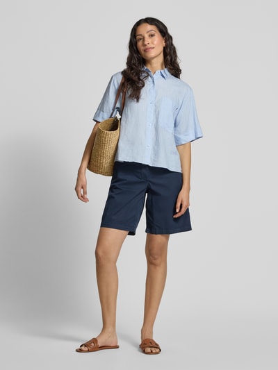 Tommy Hilfiger Relaxed Fit Hemdbluse aus reinem Leinen Hellblau 1