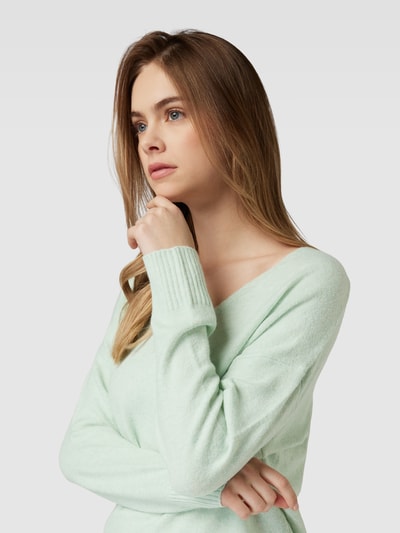 Only Gebreide pullover met V-hals, model 'RICA' Mintgroen - 3