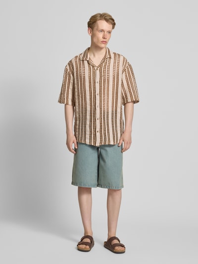 Only & Sons Regular Fit Freizeithemd mit Reverskragen Modell 'DANI' Hellbraun 1