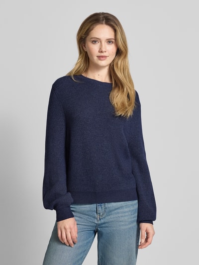 Christian Berg Woman Oversized Strickpullover aus Viskose-Mix mit Rundhalsausschnitt Dunkelblau 4