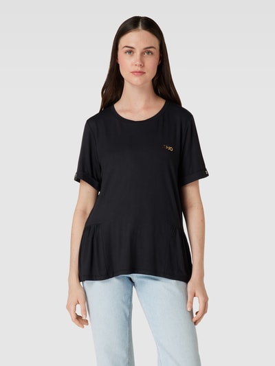 LIU JO SPORT T-shirt met streepmotief Zwart - 4