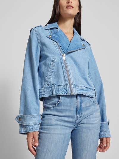 YAS Jeansjacke mit Reißverschluss Modell 'ABIGAIL' Jeansblau 3