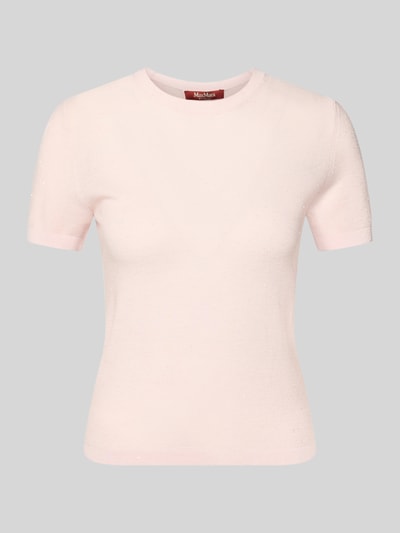 Produktfoto, Regular Fit Strickshirt aus Seiden-Woll-Mix Modell 'MSTLEPRE' von Max Mara Studio, Optik: Unifarben, Mini-Pailletten, Feinstrick