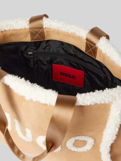 HUGO Tote bag met teddybont, model 'Becky' Beige - 5