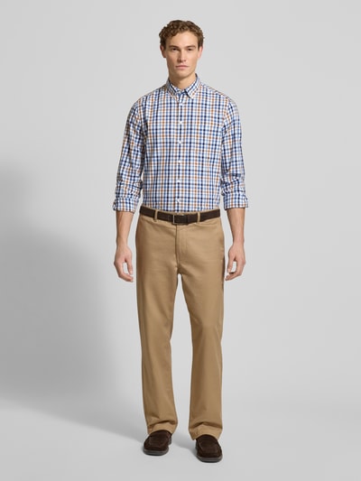 Christian Berg Men Vrijetijdsoverhemd met knoopsluiting Marineblauw - 1