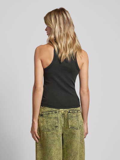 QS Tanktop met labeldetail Zwart - 5