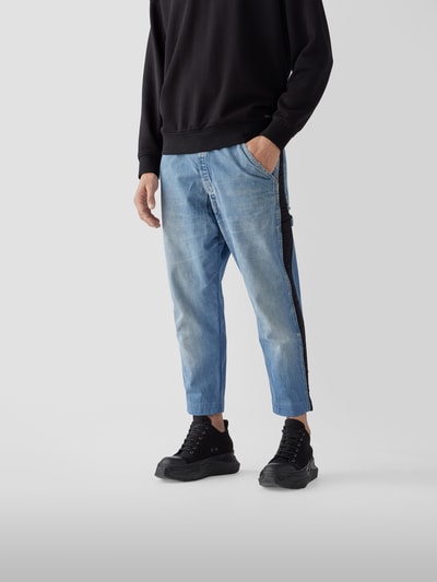 Greg Lauren High Waist Jeans im Straight Fit Blau 4