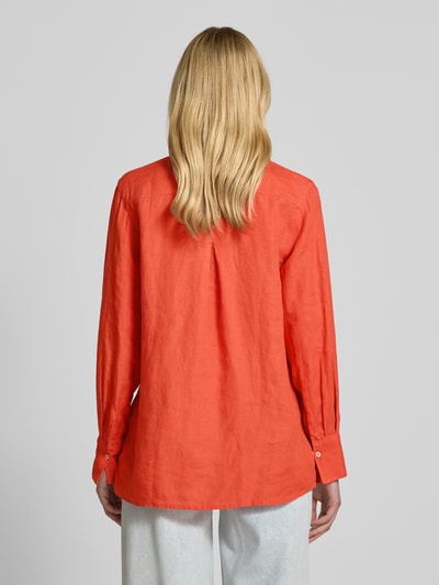 Marc O'Polo Regular fit blouse van puur linnen Oranje - 5