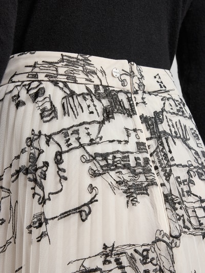 Marc Cain Spódnica midi ze wzorem na całej powierzchni Piaskowy 3