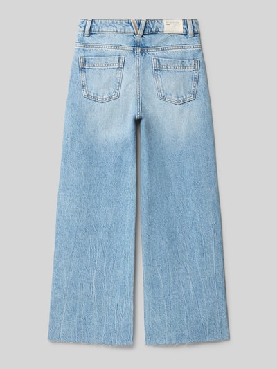 MANGO Wide Fit Jeans mit Logo-Patch Blau 3