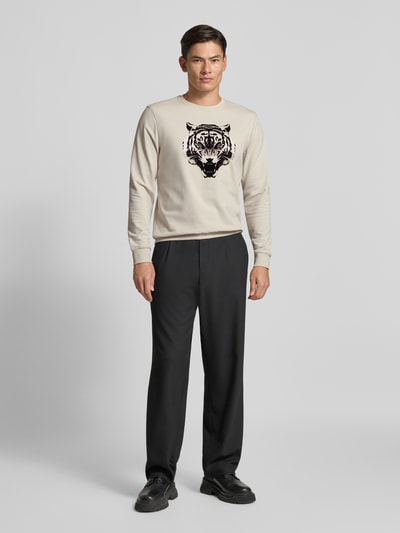 Antony Morato Regular fit sweatshirt met dierenprint Offwhite - 1