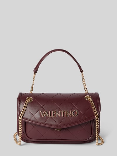 VALENTINO BAGS Handtas met doorgestikte naden en labelapplicatie, model 'MANSION' Bordeaux - 1