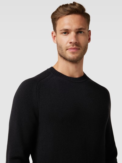 BOSS Kaschmirpullover mit Rundhalsausschnitt Modell 'Maglio' Black 3